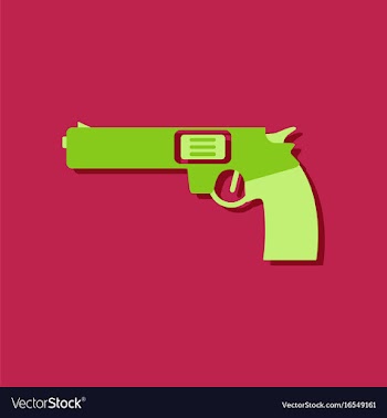 Flat icon design collection military handgun vector image