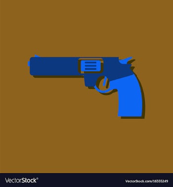 Flat icon design collection military handgun vector image