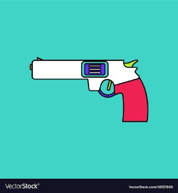 Flat icon design collection military handgun vector image