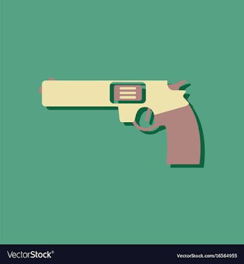 Flat icon design collection military handgun vector image