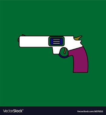Flat icon design collection military handgun vector image