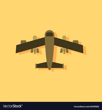 Flat icon design collection military heavy bomber vector image