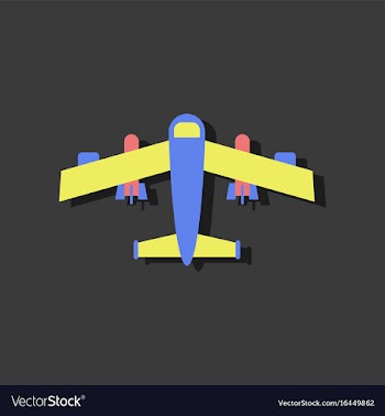 Flat icon design collection military heavy bomber vector image