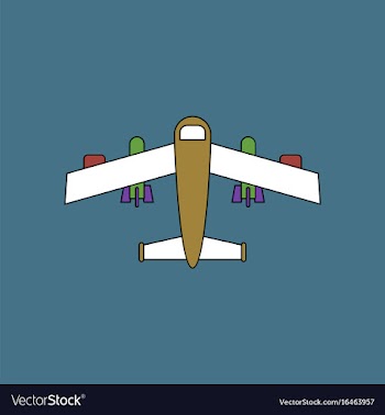 Flat icon design collection military heavy bomber vector image