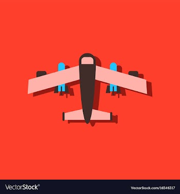 Flat icon design collection military heavy bomber vector image