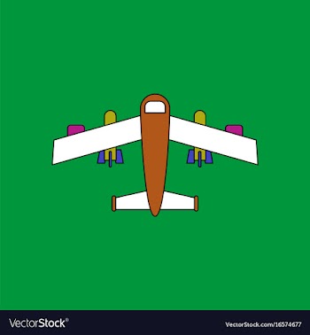 Flat icon design collection military heavy bomber vector image