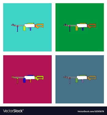 Flat icon design collection military heavy vector image