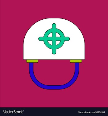 Flat icon design collection military helmet with vector image