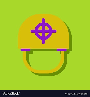 Flat icon design collection military helmet with vector image