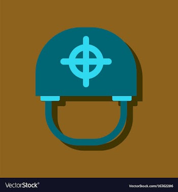 Flat icon design collection military helmet with vector image