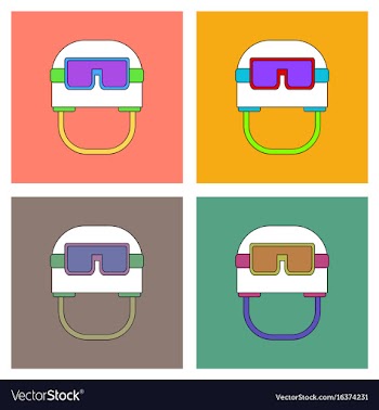 Flat icon design collection military helmet with vector image