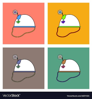 Flat icon design collection military helmet with vector image