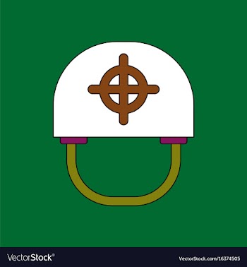 Flat icon design collection military helmet with vector image