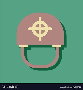 Flat icon design collection military helmet with vector image