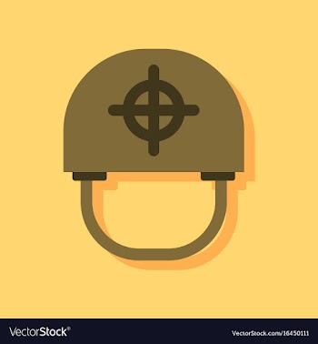 Flat icon design collection military helmet with vector image
