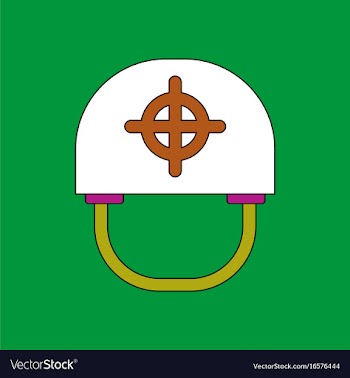 Flat icon design collection military helmet with vector image