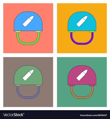 Flat icon design collection military helmet with vector image