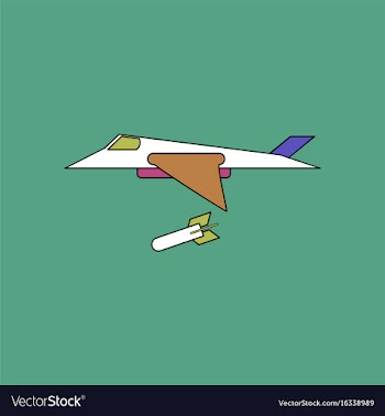 Flat icon design collection military jet fighter vector image