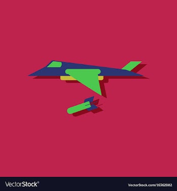 Flat icon design collection military jet fighter vector image