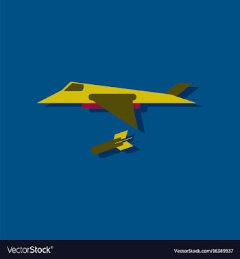 Flat icon design collection military jet fighter vector image