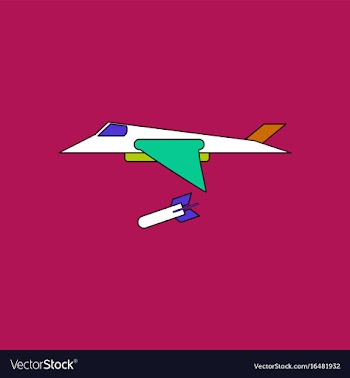 Flat icon design collection military jet fighter vector image