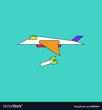 Flat icon design collection military jet fighter vector image