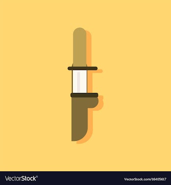 Flat icon design collection military knife in vector image