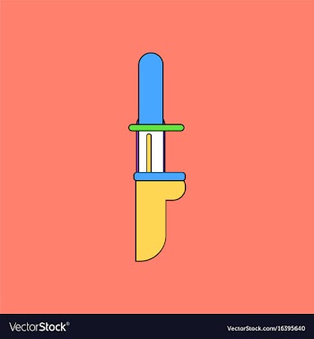 Flat icon design collection military knife vector image