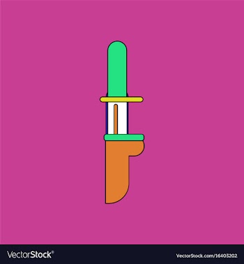 Flat icon design collection military knife vector image