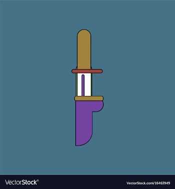 Flat icon design collection military knife vector image