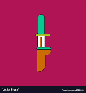 Flat icon design collection military knife vector image