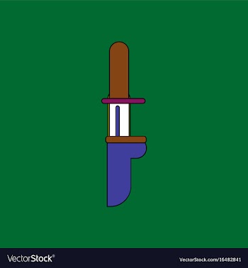 Flat icon design collection military knife vector image