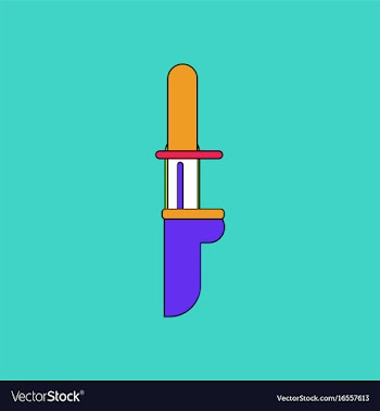 Flat icon design collection military knife vector image