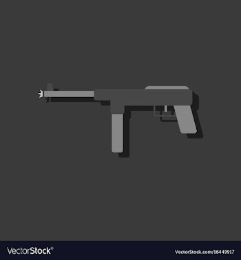 Flat icon design collection military machine gun vector image