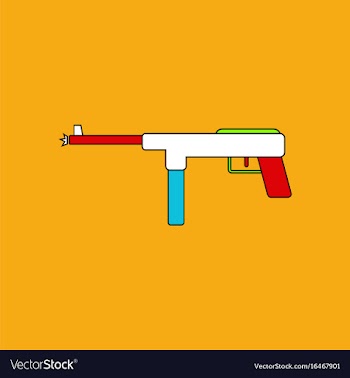 Flat icon design collection military machine gun vector image
