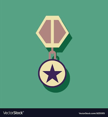Flat icon design collection military medal in vector image