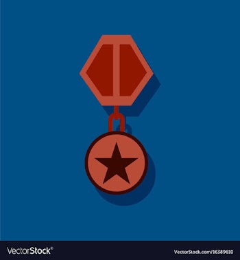 Flat icon design collection military medal in vector image