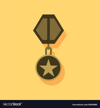 Flat icon design collection military medal in vector image