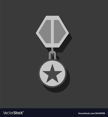 Flat icon design collection military medal in vector image