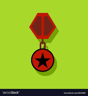 Flat icon design collection military medal in vector image