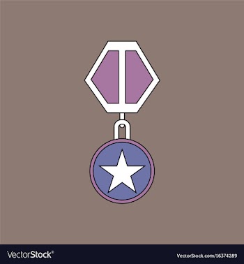 Flat icon design collection military medal vector image