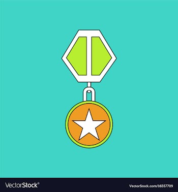 Flat icon design collection military medal vector image