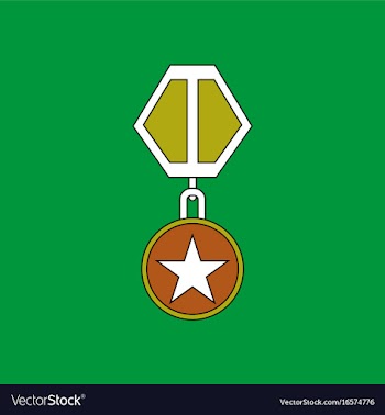 Flat icon design collection military medal vector image