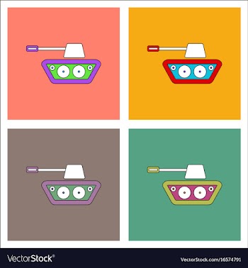 Flat icon design collection military medal vector image