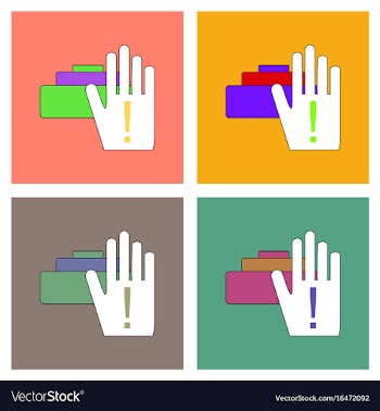 Flat icon design collection military mine and hand vector image