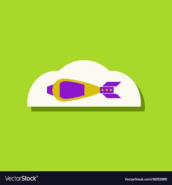 Flat icon design collection military mortar shell vector image
