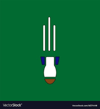 Flat icon design collection military mortar shell vector image