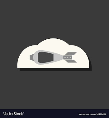 Flat icon design collection military mortar shell vector image