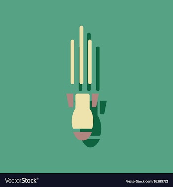Flat icon design collection military mortar shell vector image