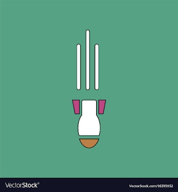 Flat icon design collection military mortar shell vector image